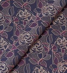 Fabareeze Dark Navy Blue 3 PC Embroidered Karandi