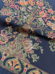 Fabareeze Navy blue 3 PC Embroidered Karandi