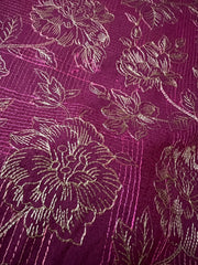 Fabareeze Maroon 3 PC Embroidered Karandi