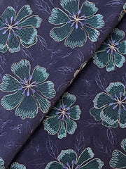 Fabareeze Navy blue 3 PC Embroidered Karandi