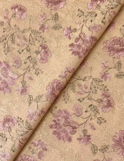 Fabareeze Yellow 3 PC Embroidered Karandi