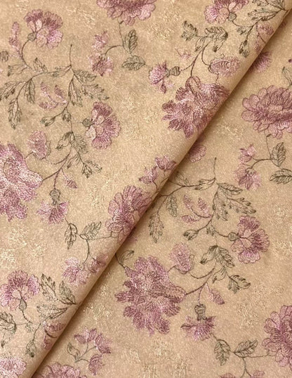 Fabareeze Yellow 3 PC Embroidered Karandi