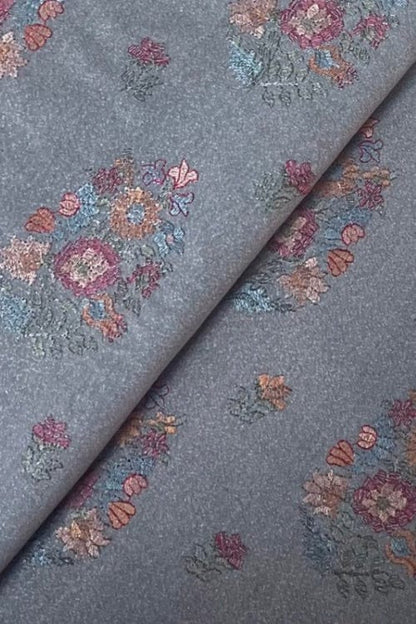 Fabareeze Grey 3 PC Embroidered Karandi