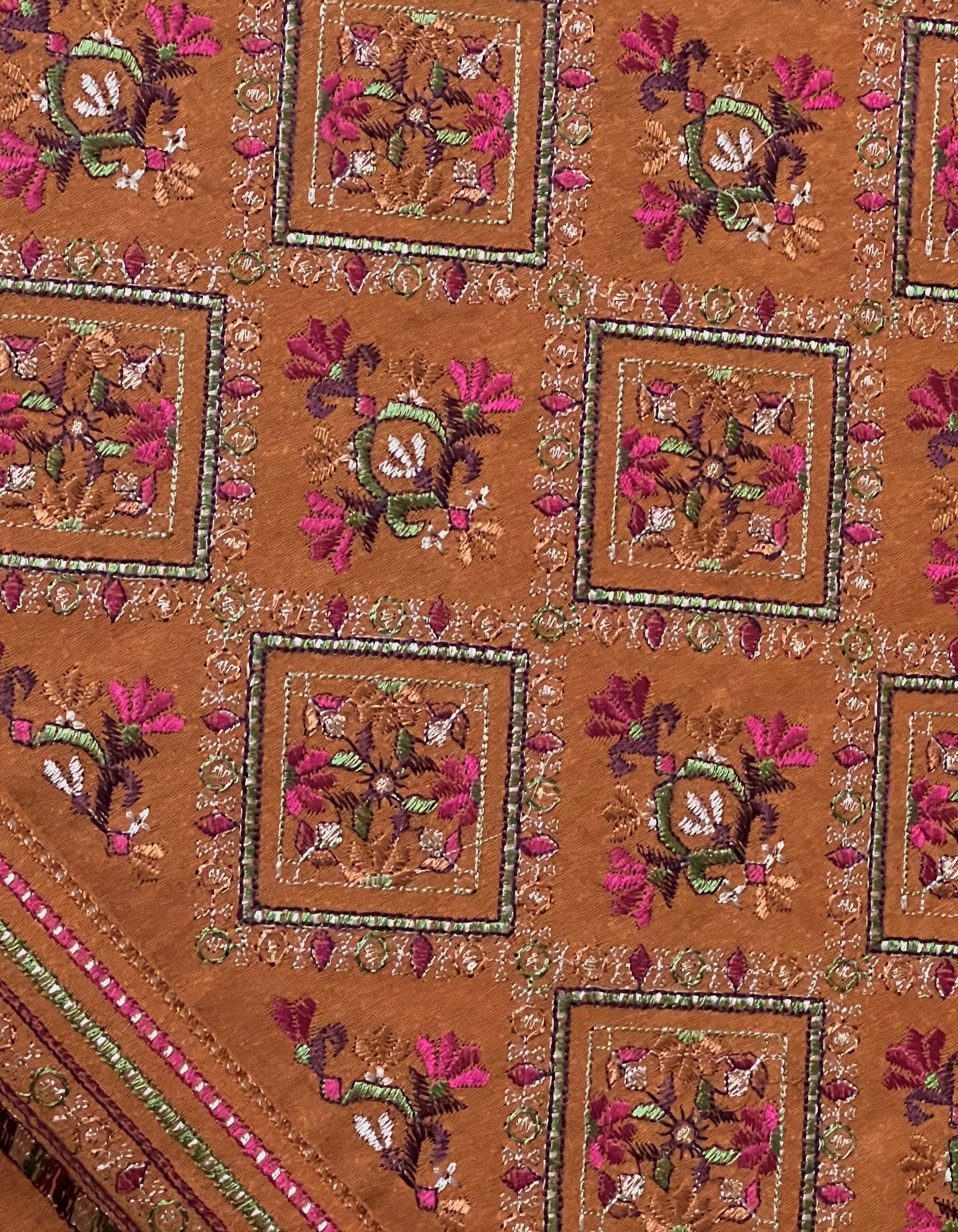 Fabareeze Rust 3 PC Embroidered Karandi