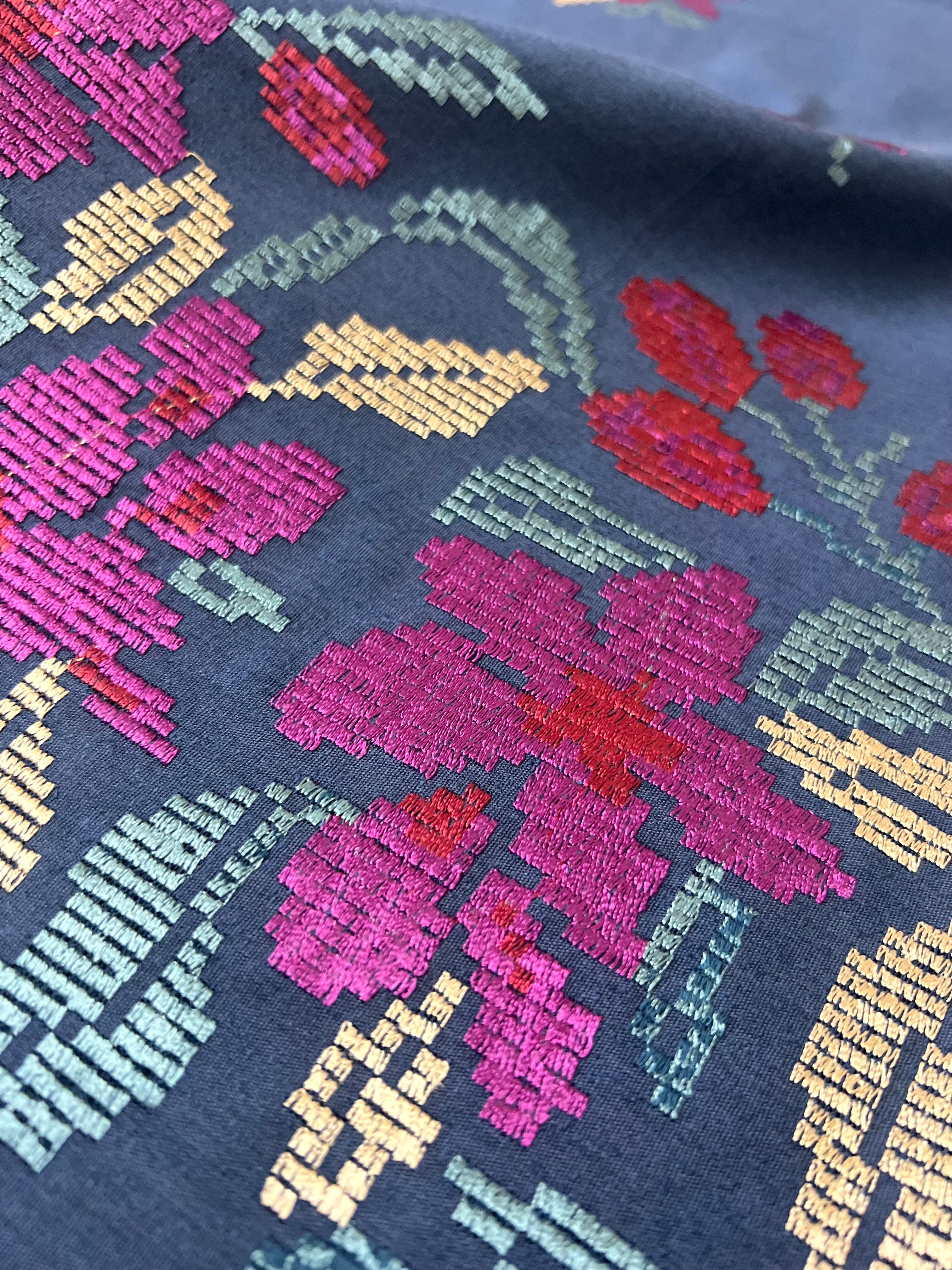 Fabareeze Blue 3 PC Embroidered Karandi