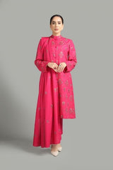 Fabareeze Shocking Pink 3 PC Embroidered Karandi