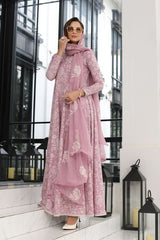 Fabareeze Pink 3 PC Embroidered Karandi