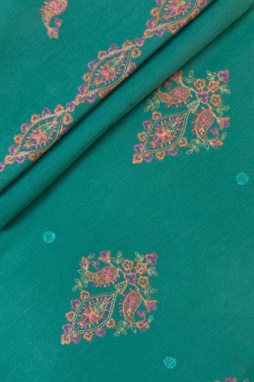 Fabareeze Green 3 PC Embroidered Karandi