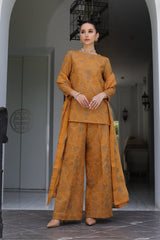 Fabareeze Mustard 3 PC Embroidered Karandi