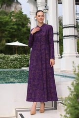 Fabareeze Purple 3 PC Embroidered Karandi