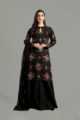 Fabareeze Black 3 PC Embroidered Karandi