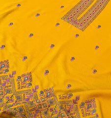 Fabareeze Mustard 3 PC Embroidered Karandi