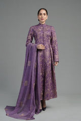 Fabareeze Purple 3 PC Embroidered Karandi