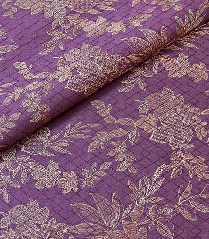 Fabareeze Purple 3 PC Embroidered Karandi