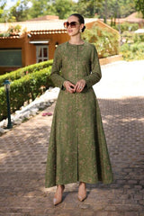 Fabareeze Green 3 PC Embroidered Karandi