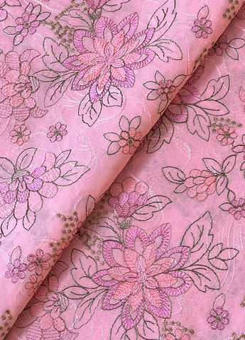 Fabareeze Pink 3 PC Lawn Embroidered