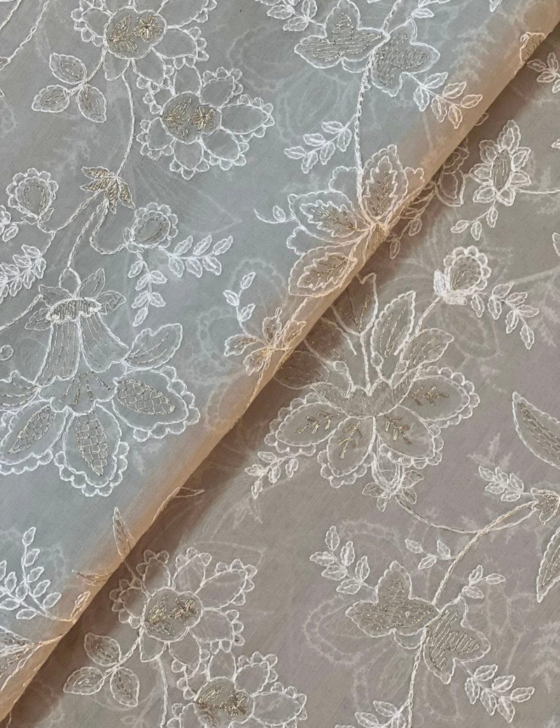 Fabareeze Grey 3 PC Lawn Embroidered