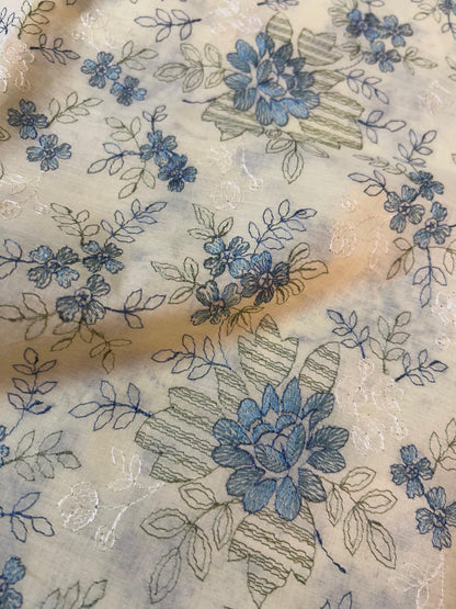 Fabareeze Yellow 3 PC Lawn Embroidered