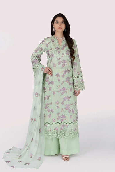 Fabareeze Green 3 PC Lawn Embroidered