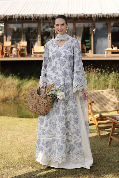 Fabareeze Off white 3 PC Lawn Embroidered
