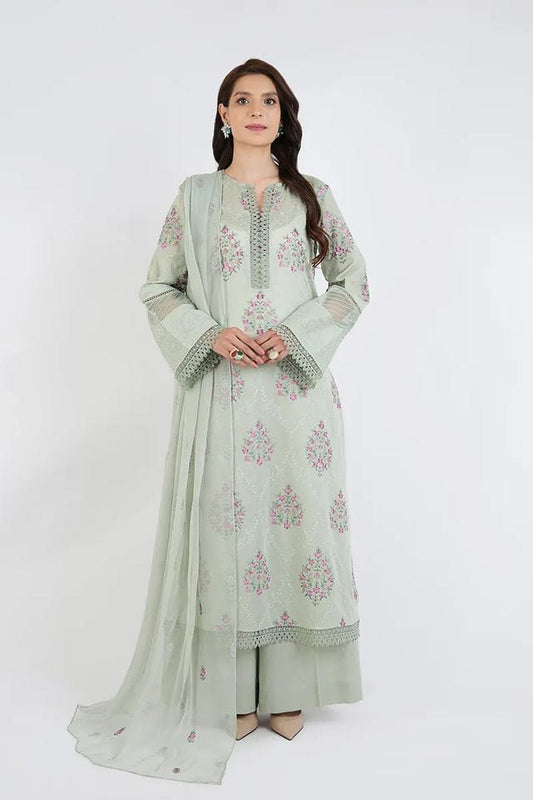Fabareeze Green 3 PC Lawn Embroidered