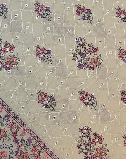 Fabareeze Light Beige 3 PC Lawn Embroidered