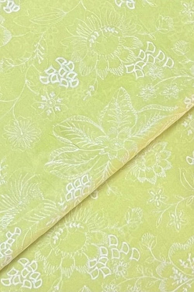 Fabareeze Yellow 3 PC Lawn Embroidered