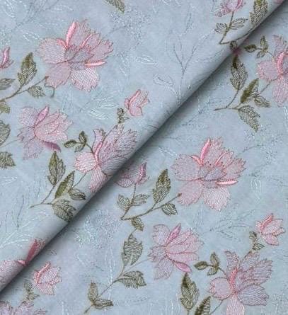 Fabareeze Sky blue 3 PC Lawn Embroidered