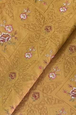 Fabareeze Mustard 3 PC Lawn Embroidered