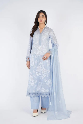 Fabareeze Ice blue 3 PC Lawn Embroidered