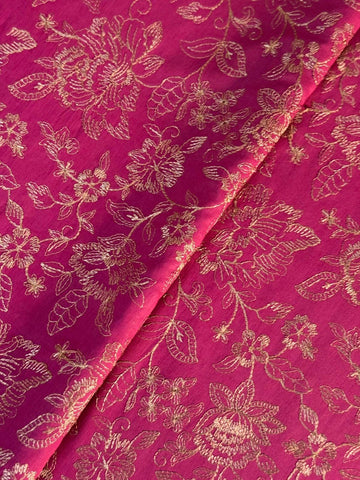 Fabareeze raspberry/magenta pink 3 PC Lawn Embroidered