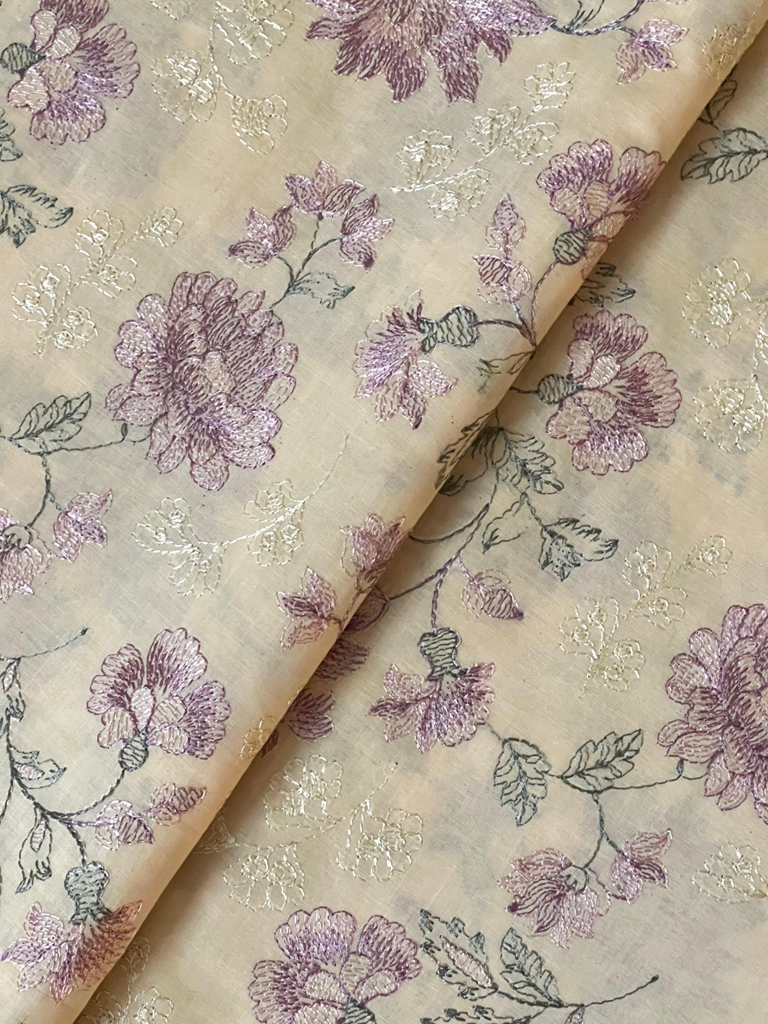 Fabareeze Pastel yellow 3 PC Lawn Embroidered