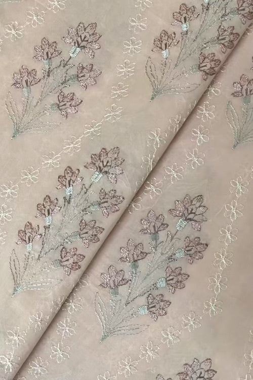 Fabareeze Light Pink 3 PC Lawn Embroidered