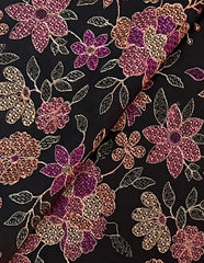 Fabareeze Black 3 PC Lawn Embroidered