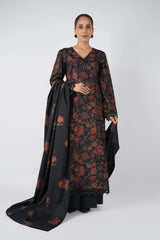 Fabareeze Black 3 PC Lawn Embroidered