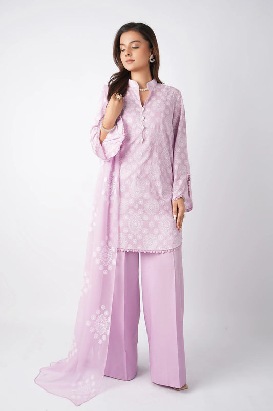 Fabareeze Black 3 PC Lawn Embroidered
