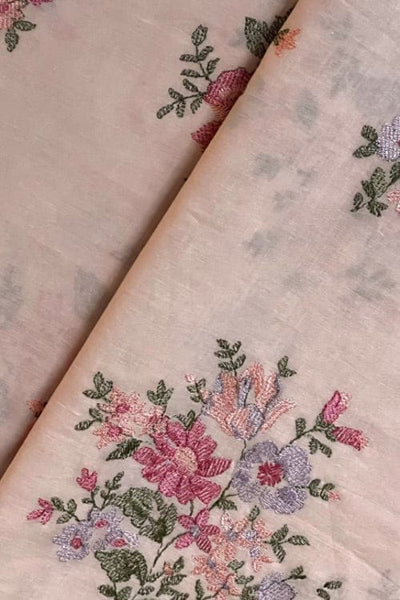 Fabareeze Peach 3 PC Lawn Embroidered