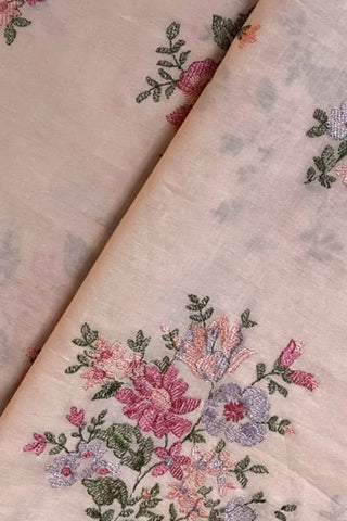 Fabareeze Peach 3 PC Lawn Embroidered