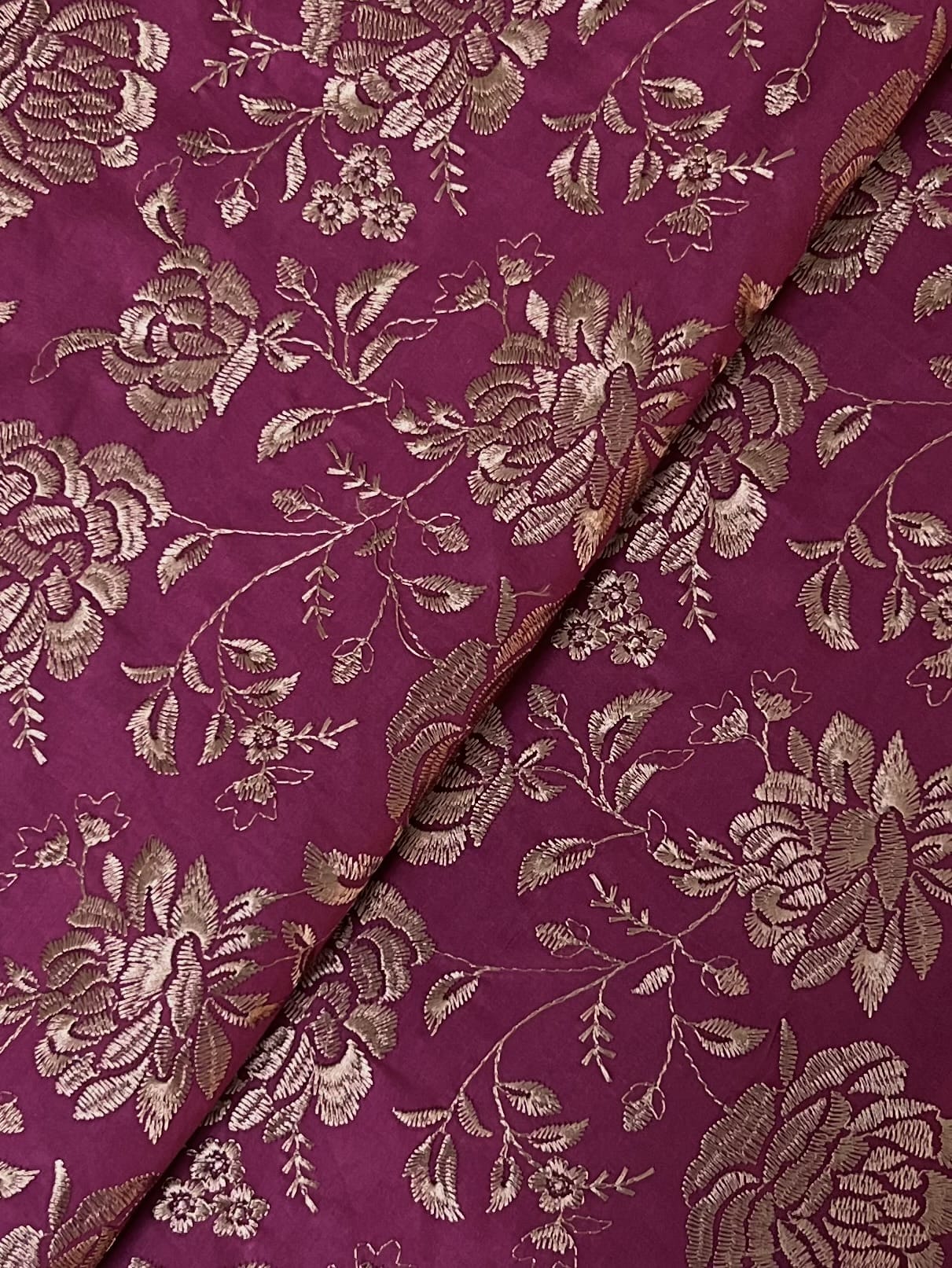 Fabareeze Raspberry magenta pink 3 PC Lawn Embroidered