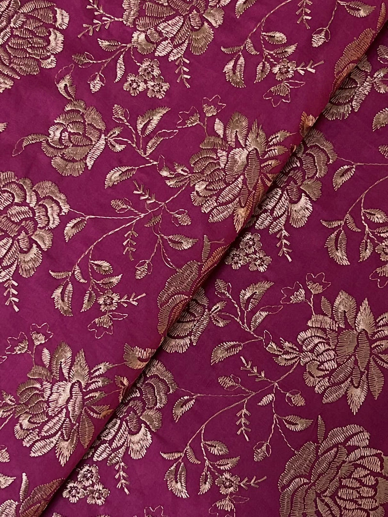 Fabareeze Raspberry magenta pink 3 PC Lawn Embroidered