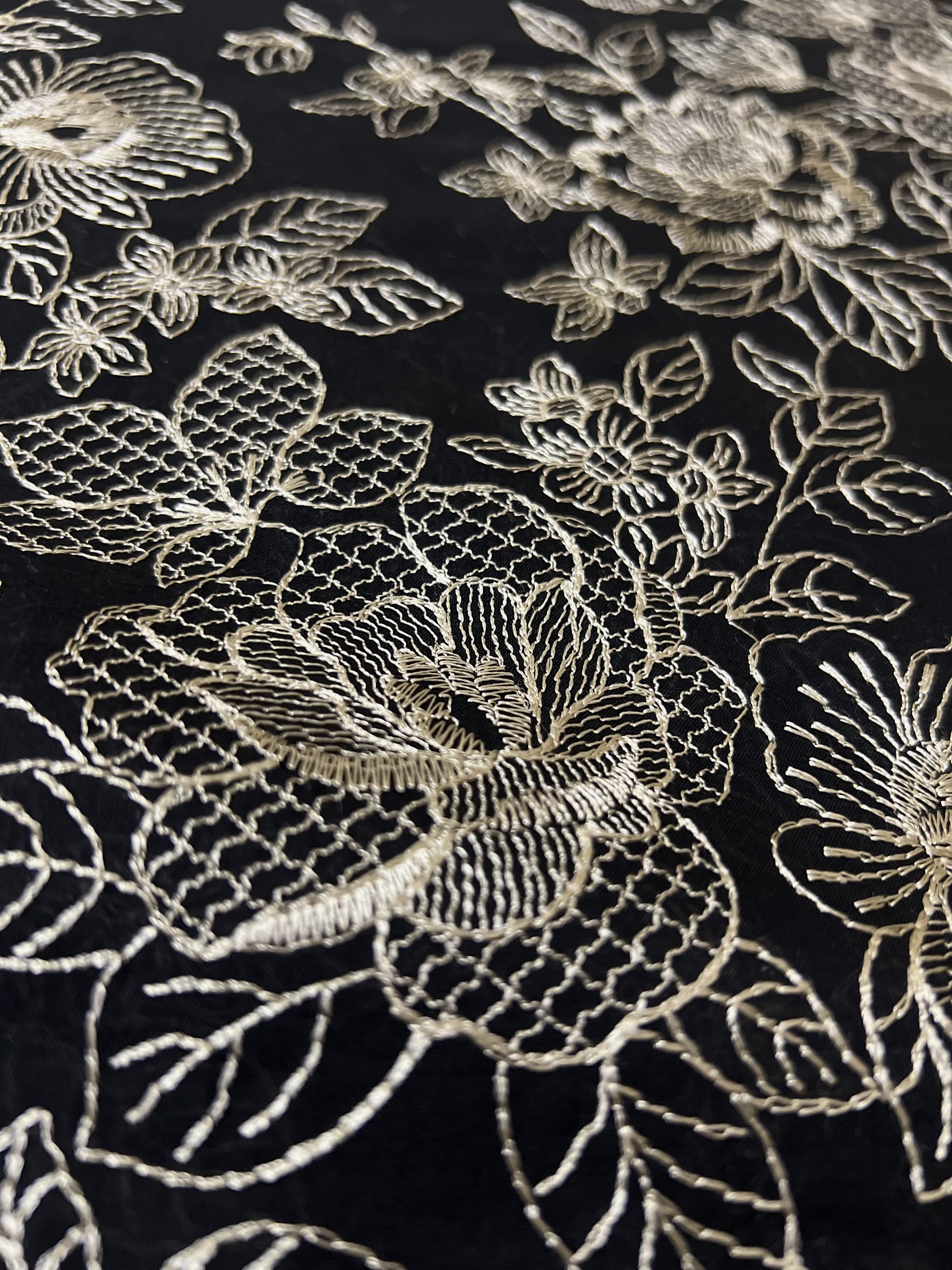 Fabareeze Black 3 PC Lawn Embroidered