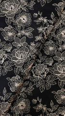 Fabareeze Black 3 PC Lawn Embroidered