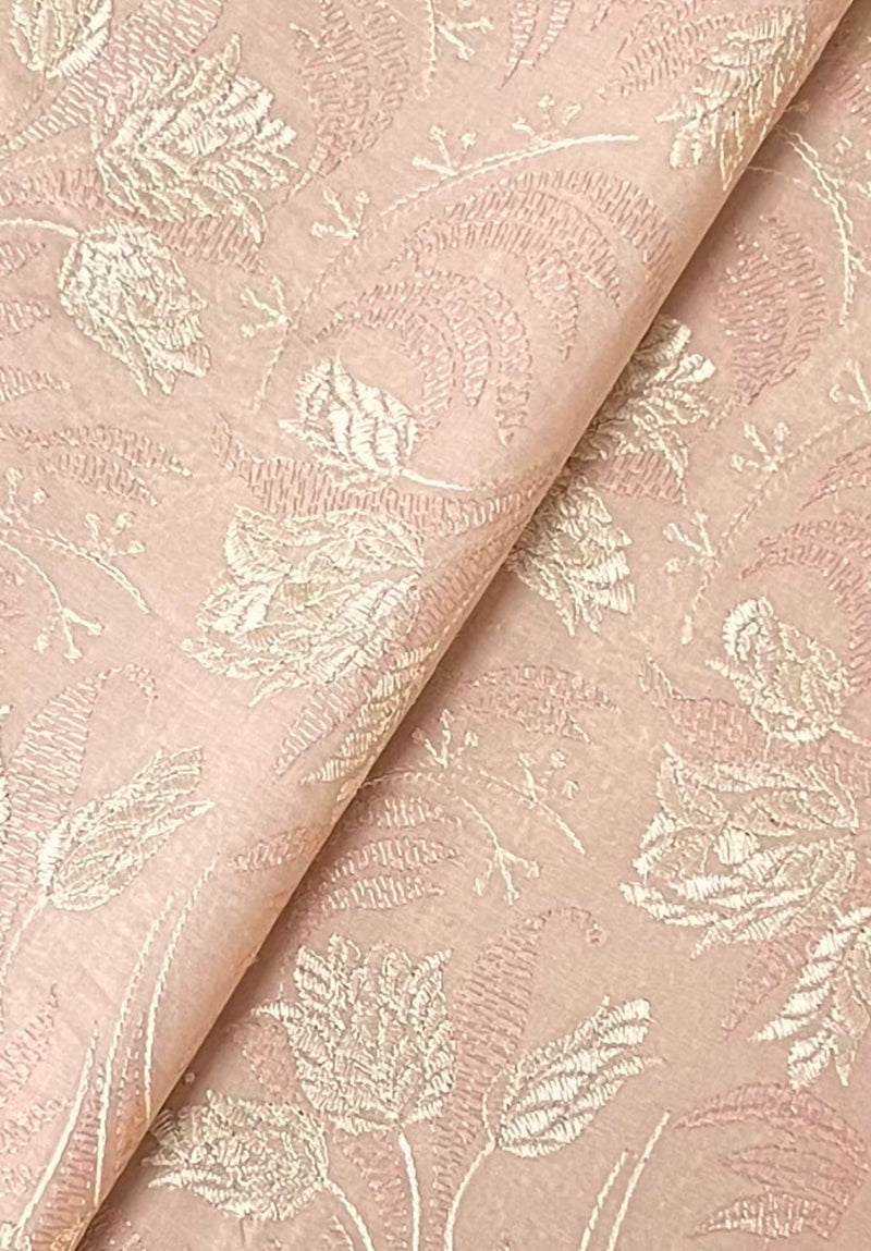 Fabareeze Peach 3 PC Lawn Embroidered