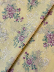 Fabareeze Yellow 3 PC Lawn Embroidered