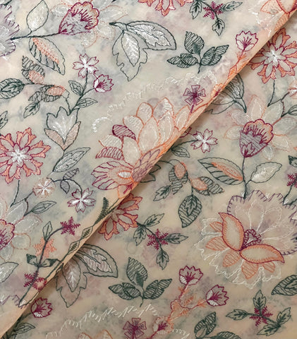 Fabareeze Cream 3 PC Lawn Embroidered