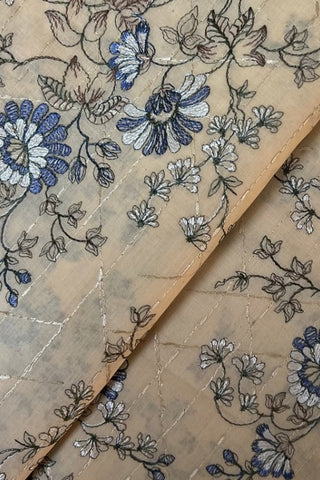 Fabareeze Apricot beige 3 PC Lawn Embroidered