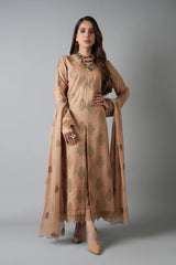 Fabareeze Beige 3 PC Lawn Embroidered