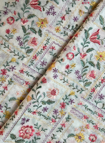 Fabareeze White 3 PC Lawn Embroidered
