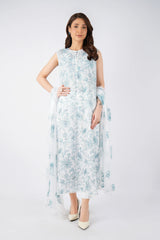 Fabareeze White 3 PC Lawn Embroidered