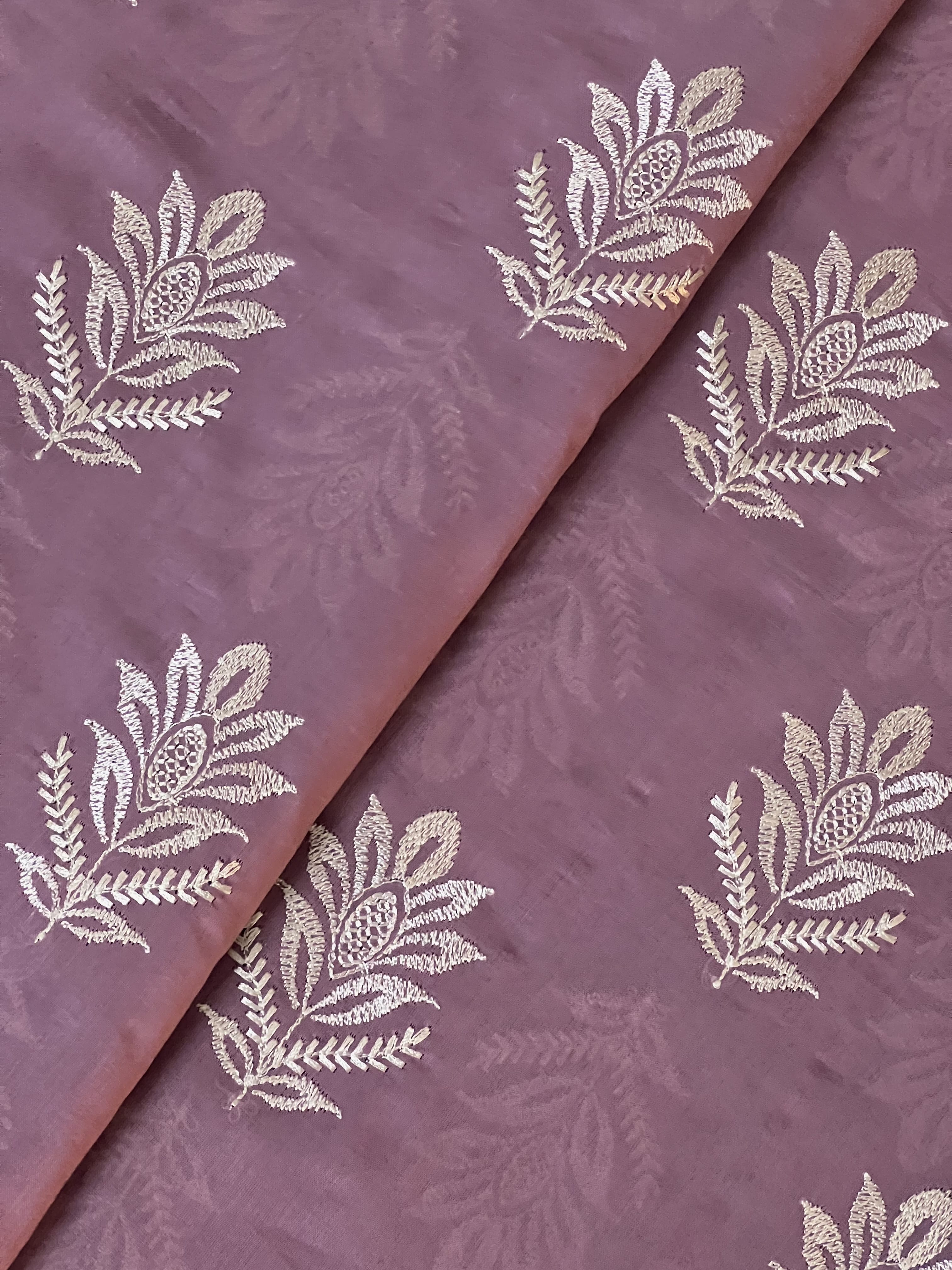 Fabareeze Dark purple 3 PC Lawn Embroidered
